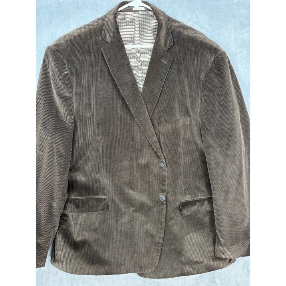 Saddlebred Heritage Corduroy Blazer Mens 54R Brown Cotton Sport Coat Jacket